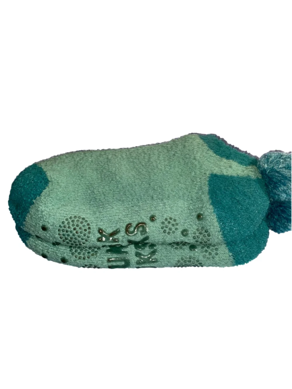 Women's Muk Luks Footie Cabin Socks One Size Green Teal